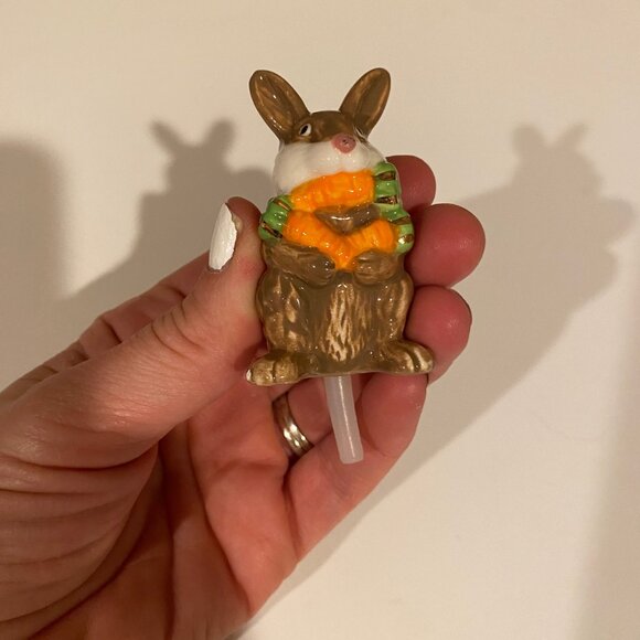 Nora Fleming Mini “Funny Bunny” Rabbit with Carrots Charm - Picture 2 of 5